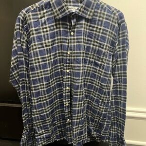 Blue Plaid Men's Shirt